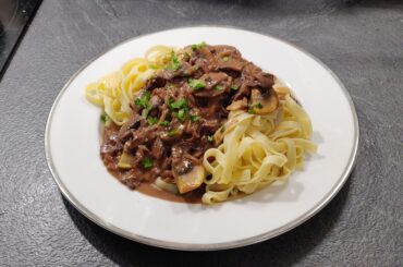 Tagliatelle et sa sauce crème champignons