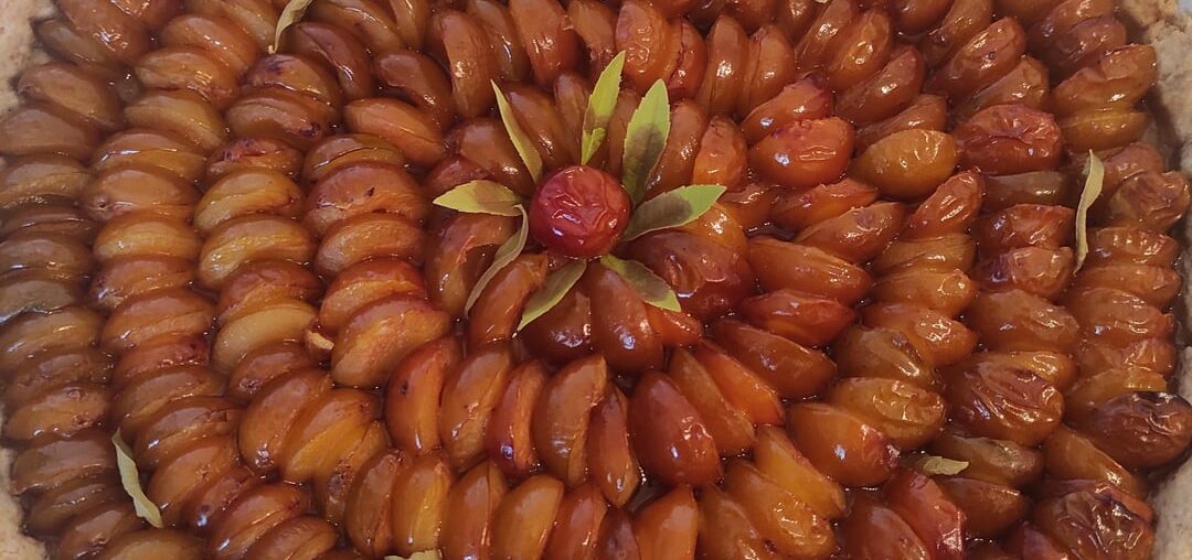 Tarte aux mirabelles et verveine