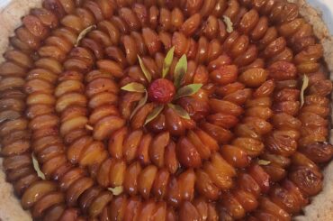 Tarte aux mirabelles et verveine