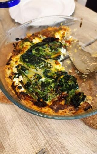 tarte au épinards et tomates séchées maison