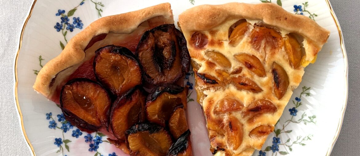 Tartes aux prunes et aux mirabelles, faites par Madame ce week-end