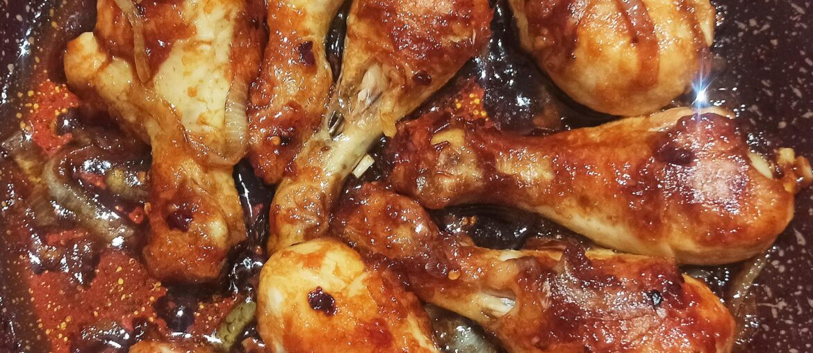 Poulet sauce sucrée-piquante en surprise pour mon copain fan de poulet :)