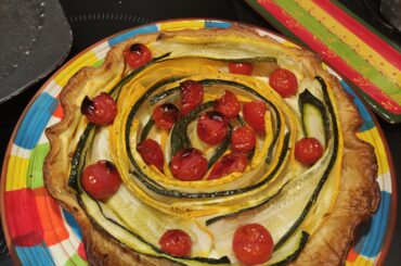 Tarte ricotta courgettes spirale
