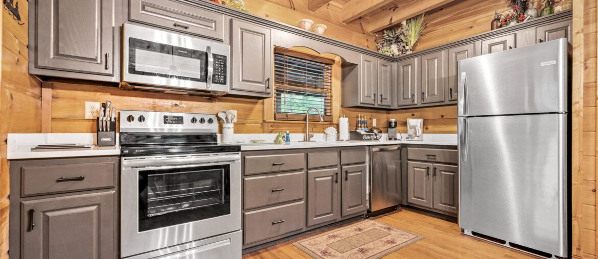 We updated the kitchen at our cabin in the mountains