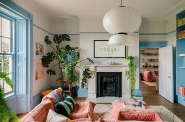 Living room in a restored and renovated five-bedroom Georgian house built circa 1759 in the village of Gate Helmsley, North Yorkshire, England [1600x1067]