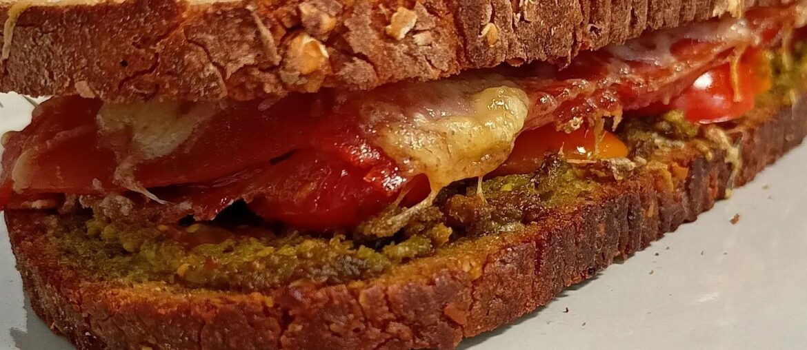 Croque monsieur - jambon cru / pesto