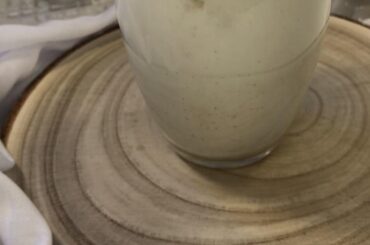 Yum banana cinnamon milk 🤍