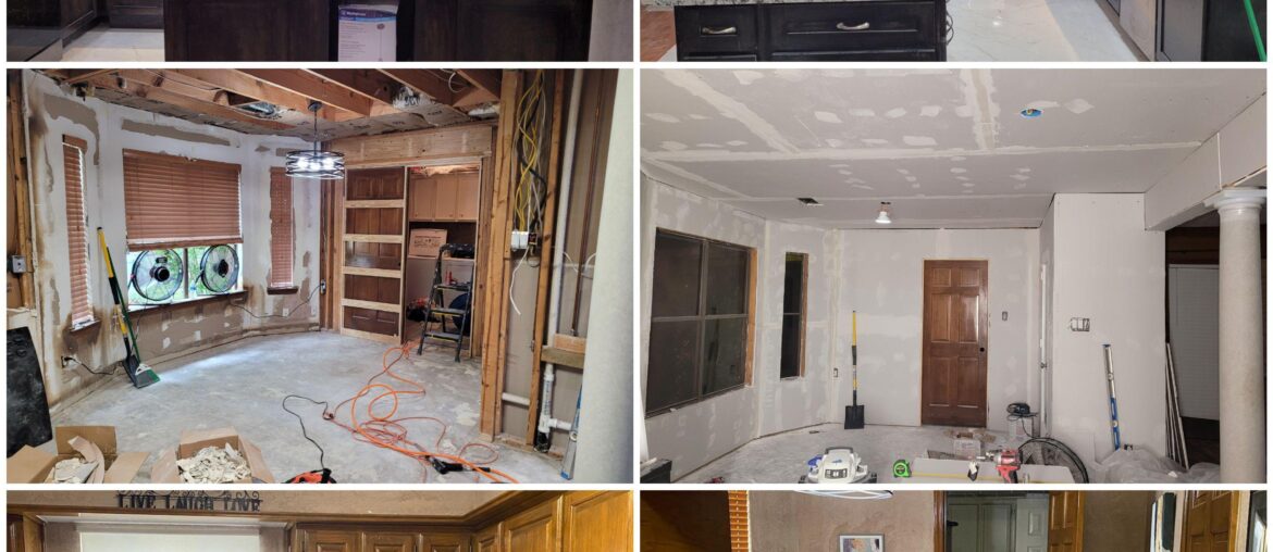 Our new diy kitchen. Thought we were just going to updates cabinets one disaster after another we ended up guting it to the studs and started over
