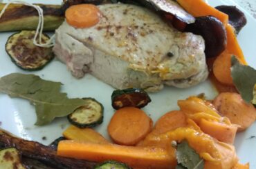 Rôti de porc aux abricots