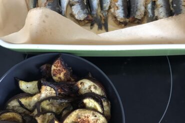 Sardines et aubergines au four