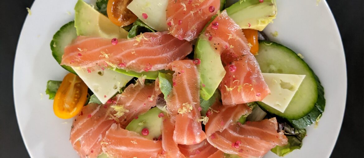 Gravlax et crudités