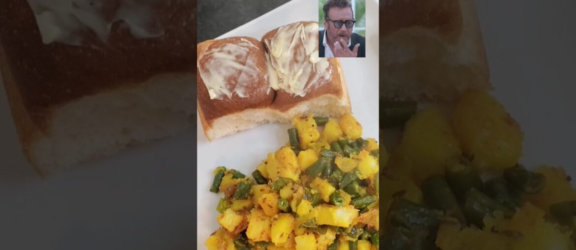 Jackie Shroff's Fansi Batata Maska Pav Recipe | French Beans and Potato Sabji Recipe #youtubeshorts