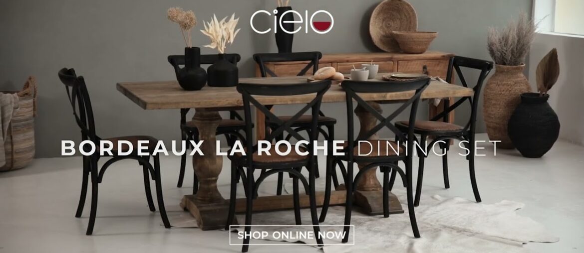 Bordeaux La Rochelle 6 Seater Dining Set - 1.9m