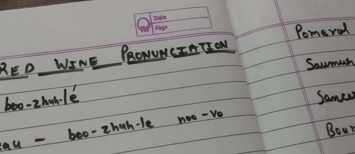 French Red Wines Names || French Pronunciation