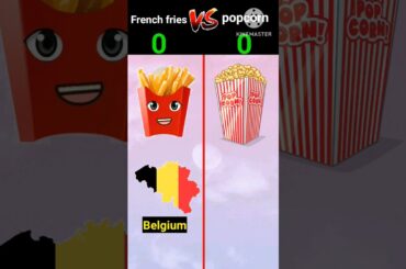 French fries VS popcorn #shorts #competition #frenchfries #popcorn