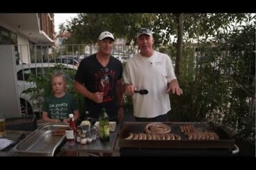 French Connection: Jean de Villiers and Schalk Burger compete in a braai-off in Toulon