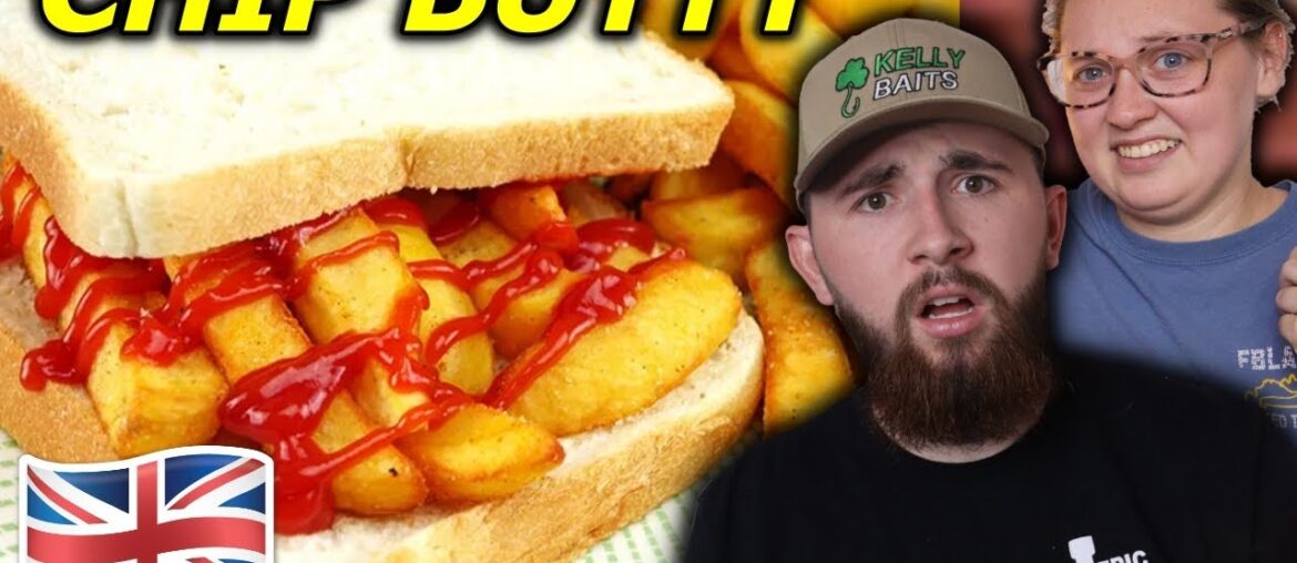 AMERICANS Try British CHIP BUTTY For The First Time!! *best uk food ever* AMERICANS Try British CHIP BUTTY For The First Time!! *best uk food ever*