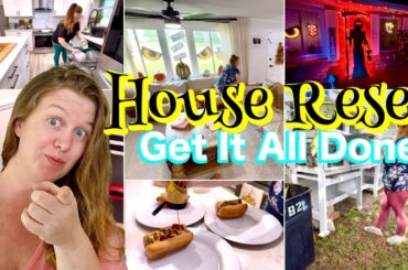 NEW HOUSE RESET + DIY HALLOWEEN DECOR! GET IT ALL DONE! EASY WEEK NIGHT MEAL IDEA! CLEAN WITH ME