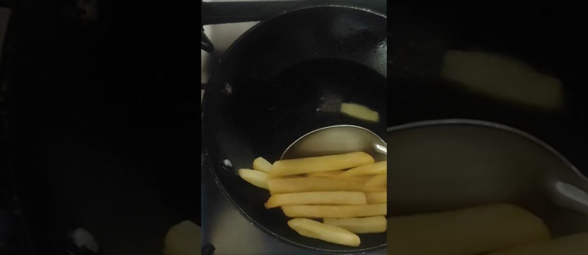 French fries frying video