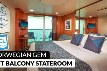 NCL Gem | Aft Balcony Tour & Review 4K | Norwegian Cruise Lines