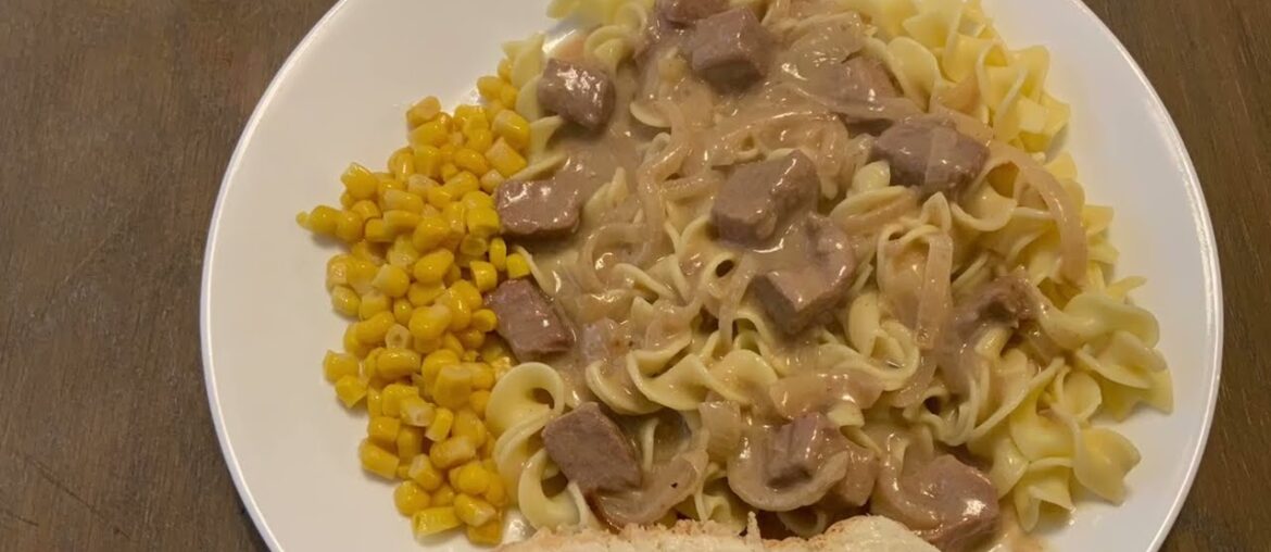 Beef stroganoff, inexpensive cut of meat, the cheating gourmet way!