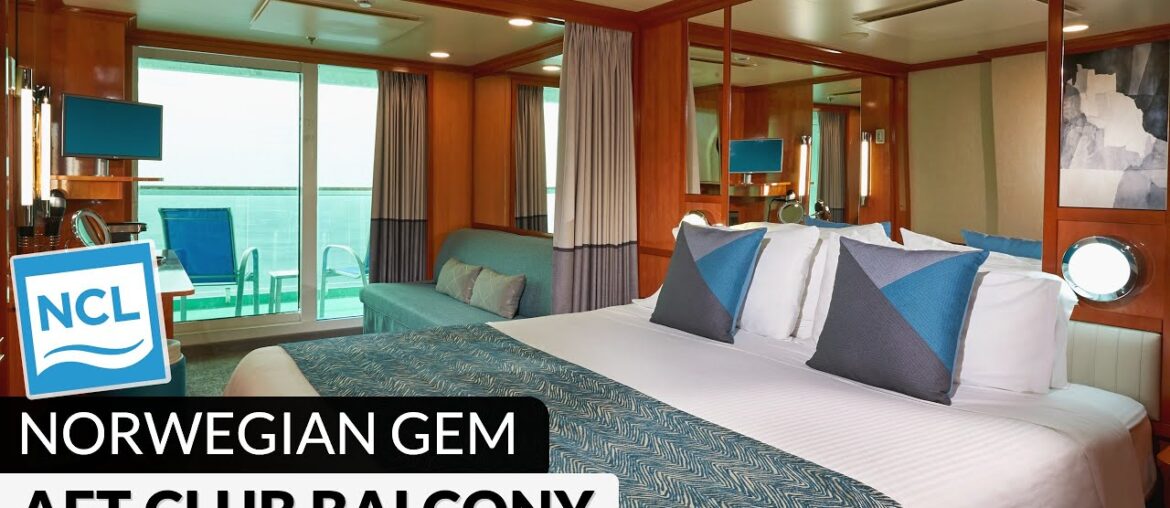 NCL Gem | Aft Club Balcony Suite Tour & Review 4K | Norwegian Cruise Lines