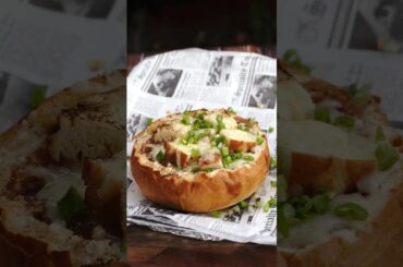 Epic French Onion Soup in a Bread Bowl! #shorts #food #recipe #cooking