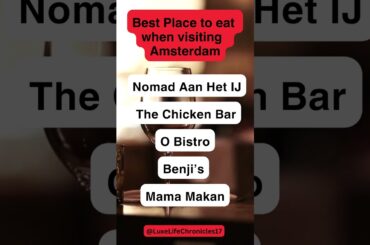 Amsterdam's Culinary Delights: Top 5 Restaurants You Must Try #amsterdam #restaurant