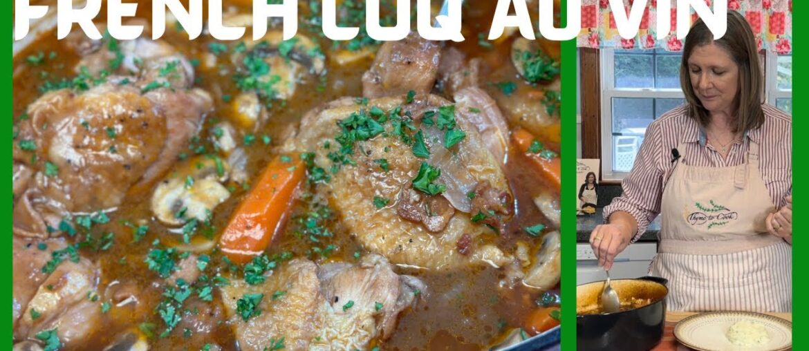 French Coq Au Vin, Chicken Stew in Red Wine French Coq Au Vin, Chicken Stew in Red Wine