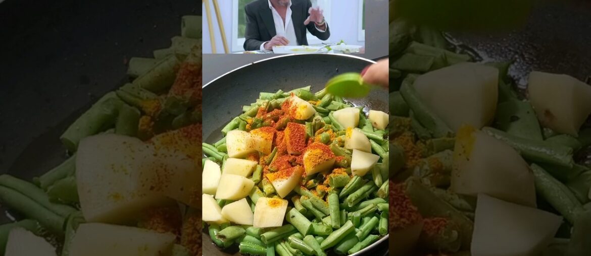 CWM day 28/100 Jackie Shroff's New Recipe "French Beans & Maska Pav" Recipe #shortsfeed #ytshorts