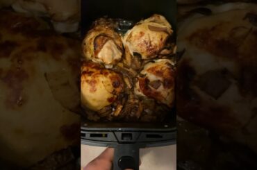 Air Fried Chicken with Glazed onions and French Fries American Man Meals #lunch #hungry #food #love