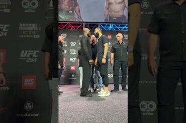 Chimaev and Usman's face off got tense #shorts