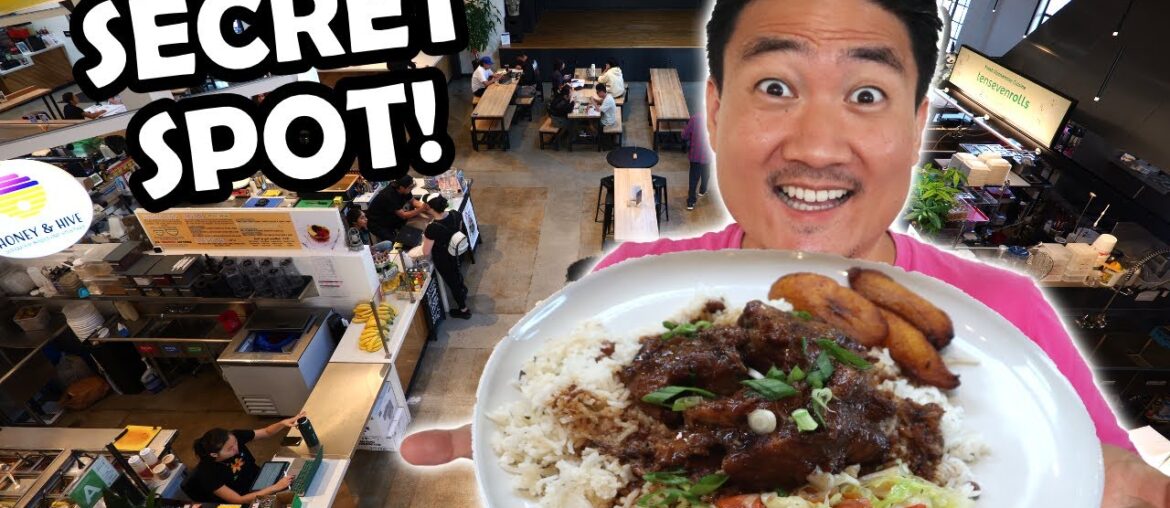 Crazy LA FOOD HALL TOUR! Caribbean Food to Korean Food!