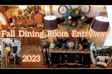 Fall Dining Room Entryway 2023 Decorate With Me Fall Decor Ideas French Country