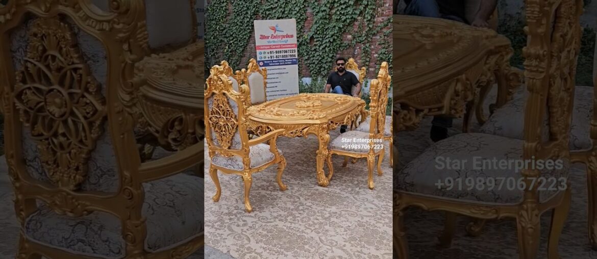 Antique French Syle Dining || Luxury Dining Table By Star Enterprises Furniture #dining #carving