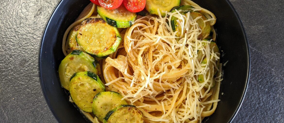 Pâtes crème et courgettes