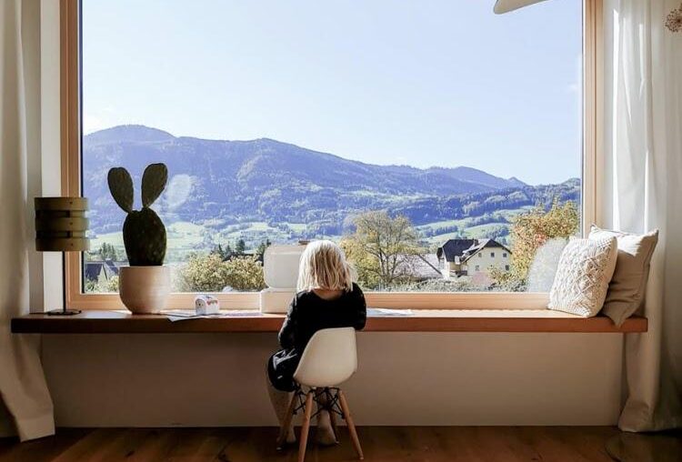 A room with a view. A Family Home With a Breath-taking View of The Austrian Alps. [750x937]