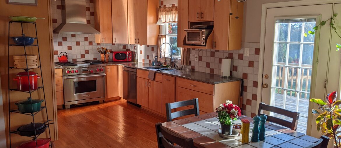 My kitchen when the sun is setting