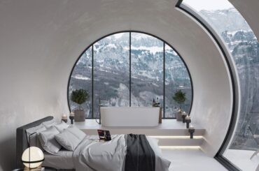 A minimalist hotel room in the mountains of Turkey {design by Selami Bektaş} [4000x4000]