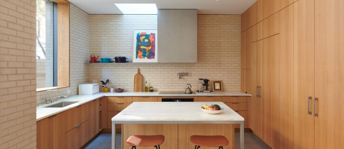 Oak Minimalist Kitchen In Brooklyn [2364x1315]