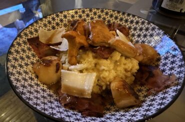 Risotto lard girolles et Saint Jacques