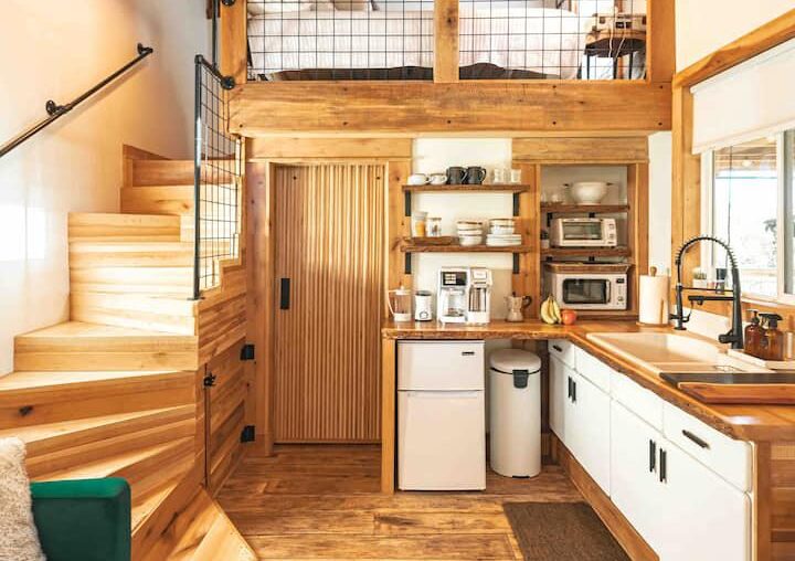 Living Room View of a 200 Sq Ft Tiny House in Tennessee [720 x 900]