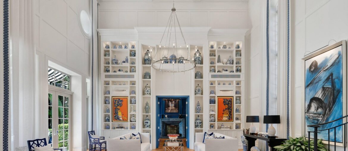 Incredible Living Room With Massive Built-ins and Impressive Ceiling Height in Miami, FL [5000×3339]