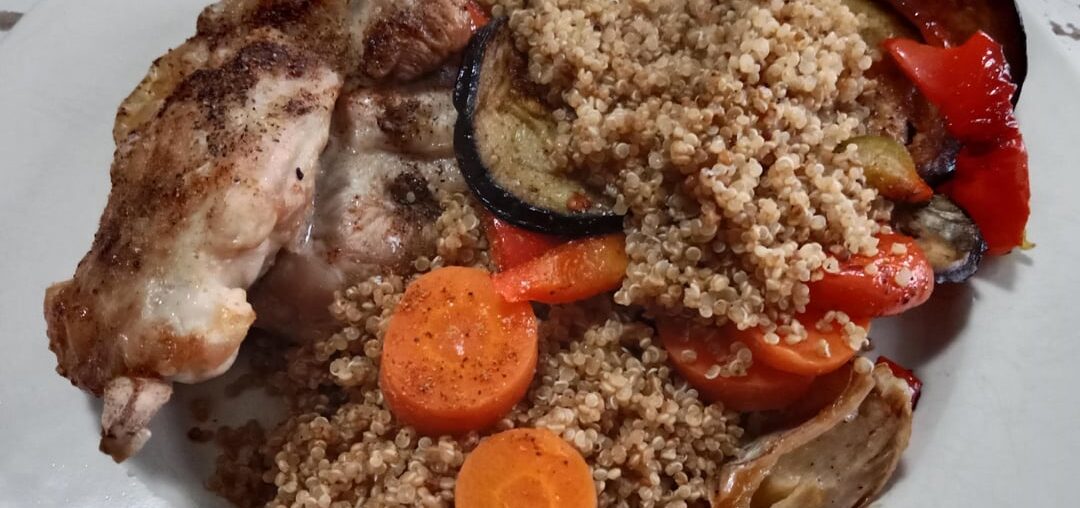 Poulet quinoa légumes épicés et saison pour tenir tête à ces épices