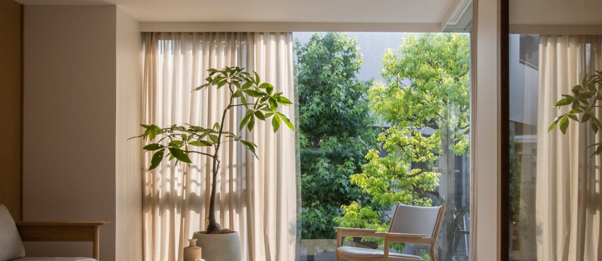 Japanese minimalistic living room which looks nice and airy. [2364x3258]