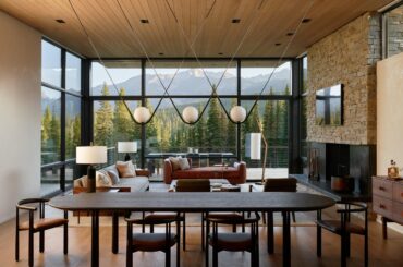 Living and Dining in Basecamp Residenceby CLB Architects[1485 x 1000] Big Sky, USA