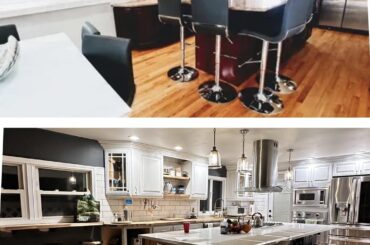 Still working on living room and little patching up but loving this kitchen update ❤️