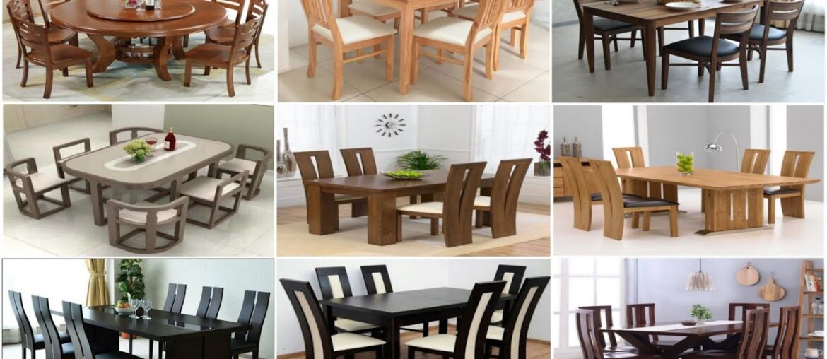 Dining Table: 100 Latest Wooden dining table & chair design | Modern Dining Table Set - 2021