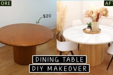 DIY Dining Table Makeover (natural boho furniture flip)
