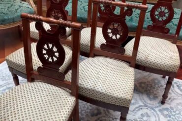 Three Centuries Antiques Vancouver: A set of 6 French Empire Mahogany  Dining Chairs by Jacob